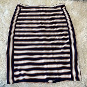 Banana Republic navy blue stripped pencil skirt size 4